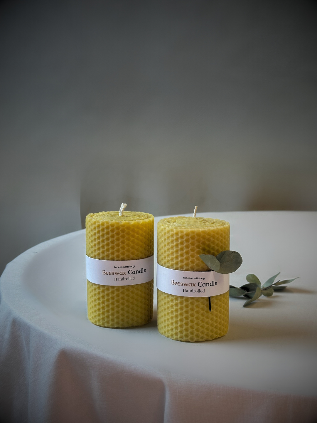 'Ethos' | Large Rolled  Beeswax Candle