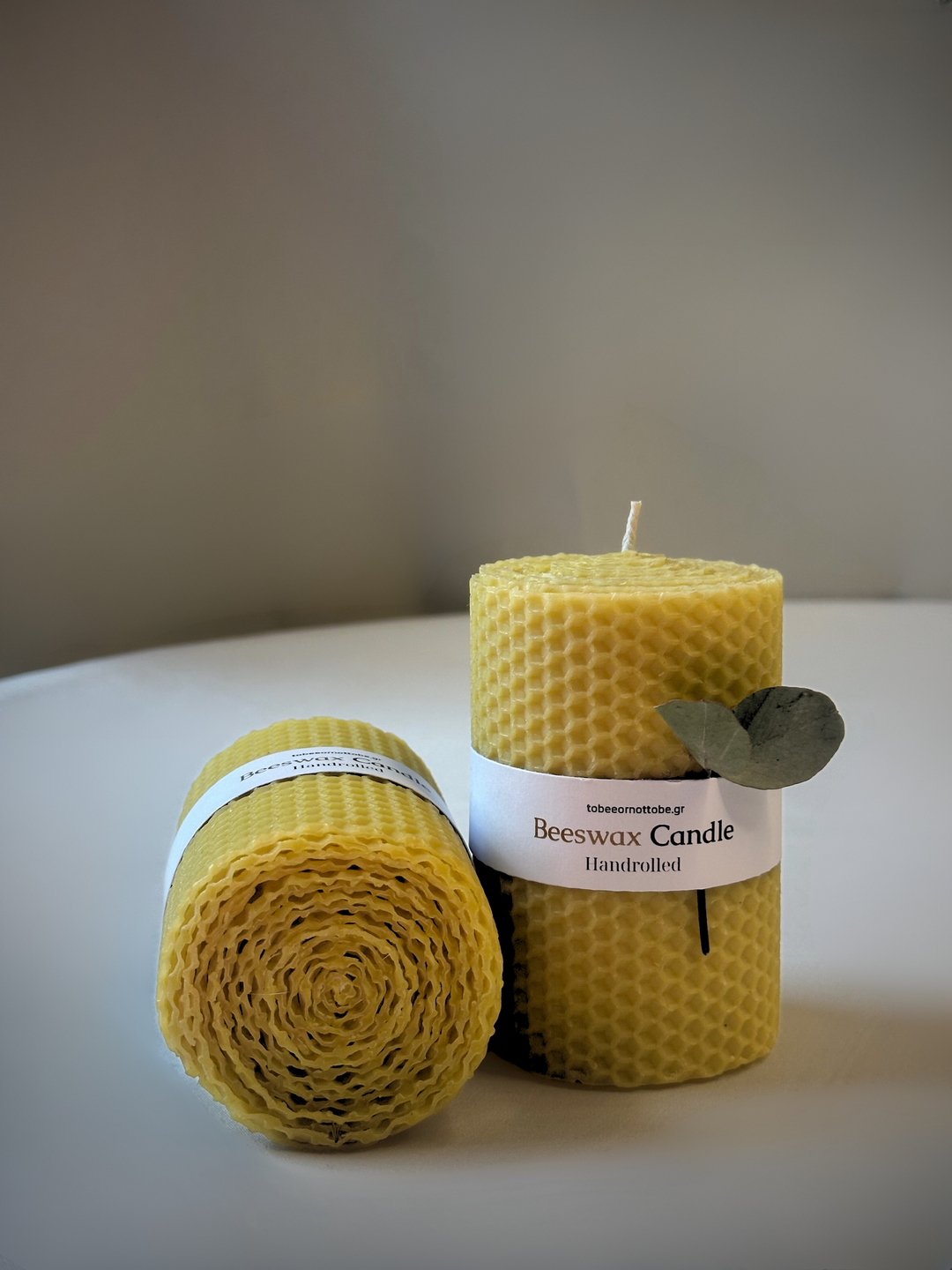 'Ethos' | Large Rolled  Beeswax Candle