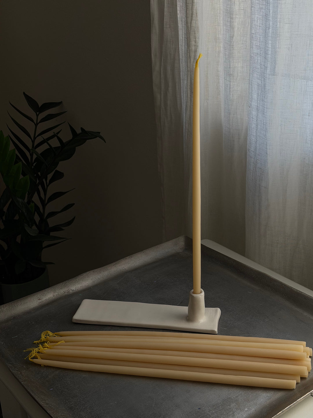 TALL BEESWAX TAPERS RITUAL SET