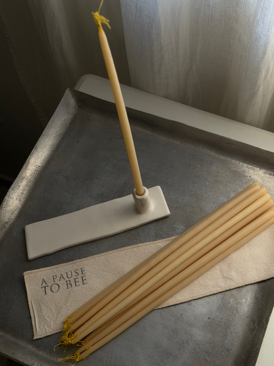 TALL BEESWAX TAPERS RITUAL SET