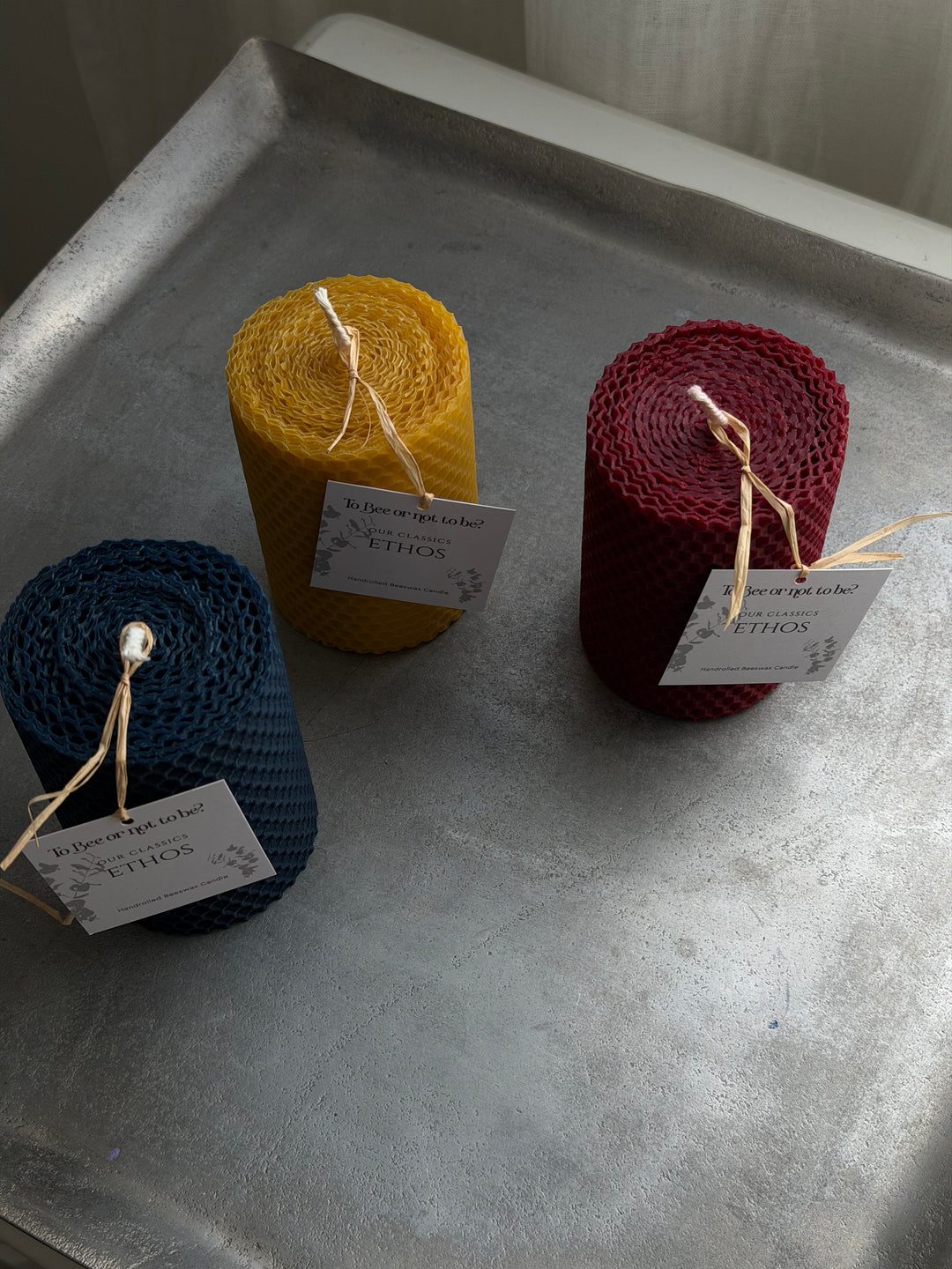 ETHOS | HANDROLLED BEESWAX CANDLE