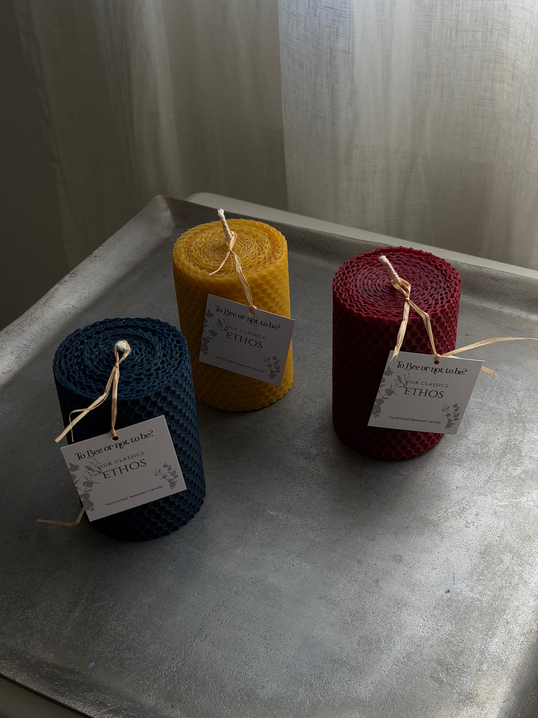 ETHOS | HANDROLLED BEESWAX CANDLE