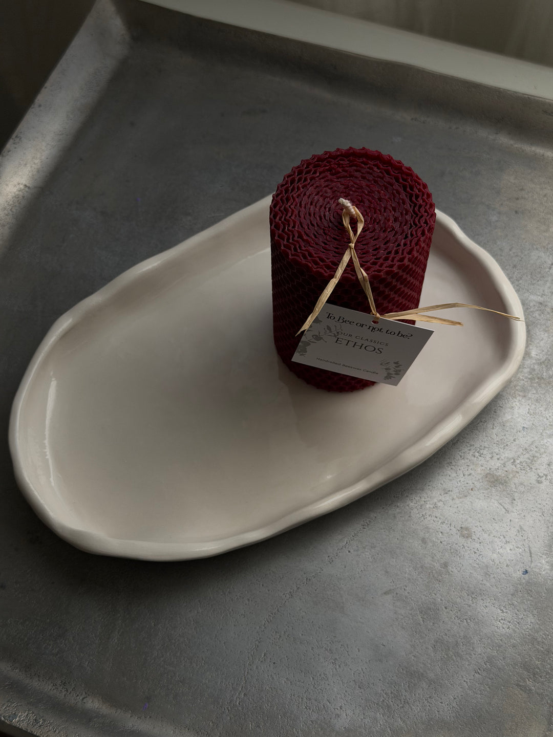 ETHOS | HANDROLLED BEESWAX CANDLE